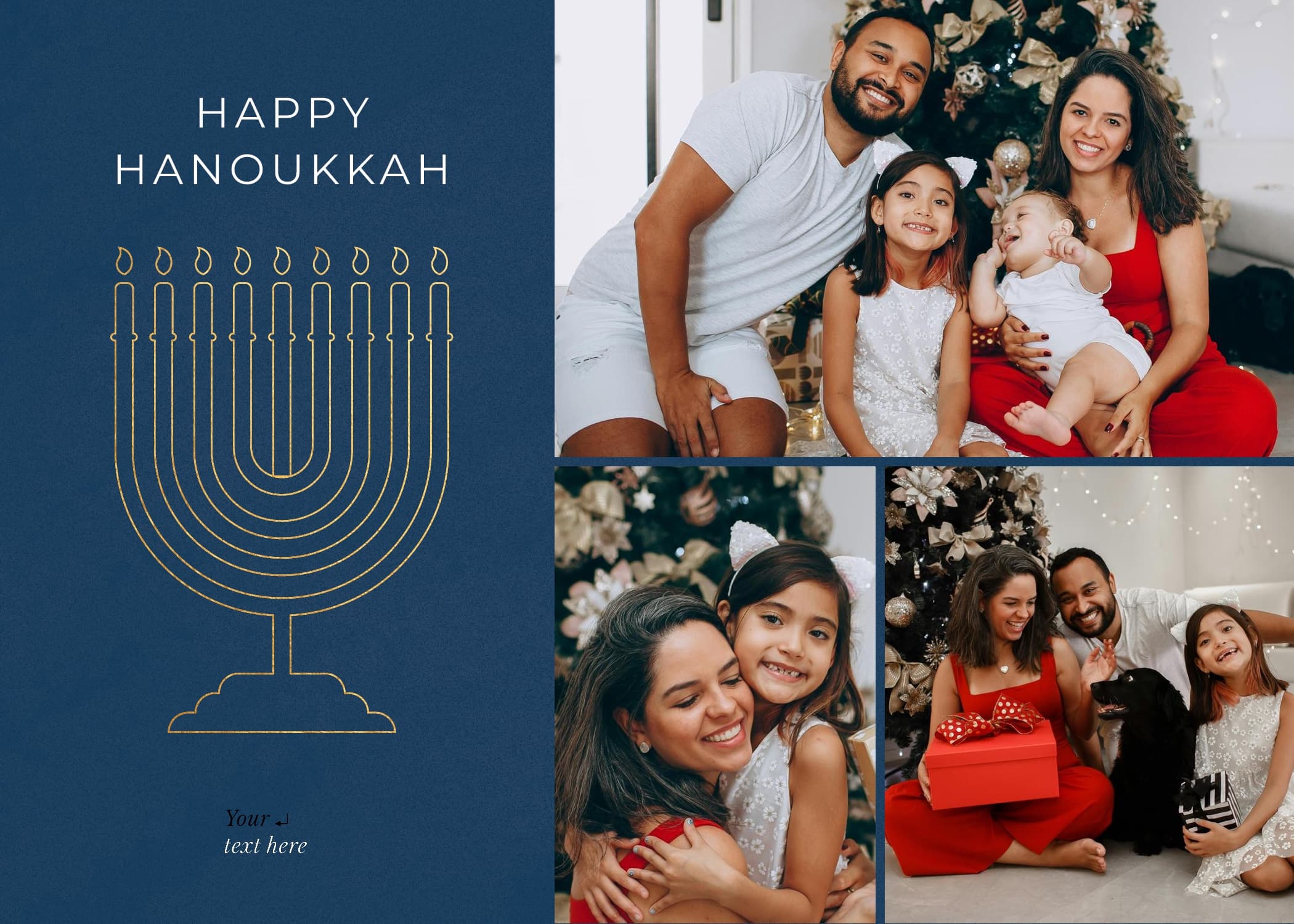 Elegant Hanukkah Card
