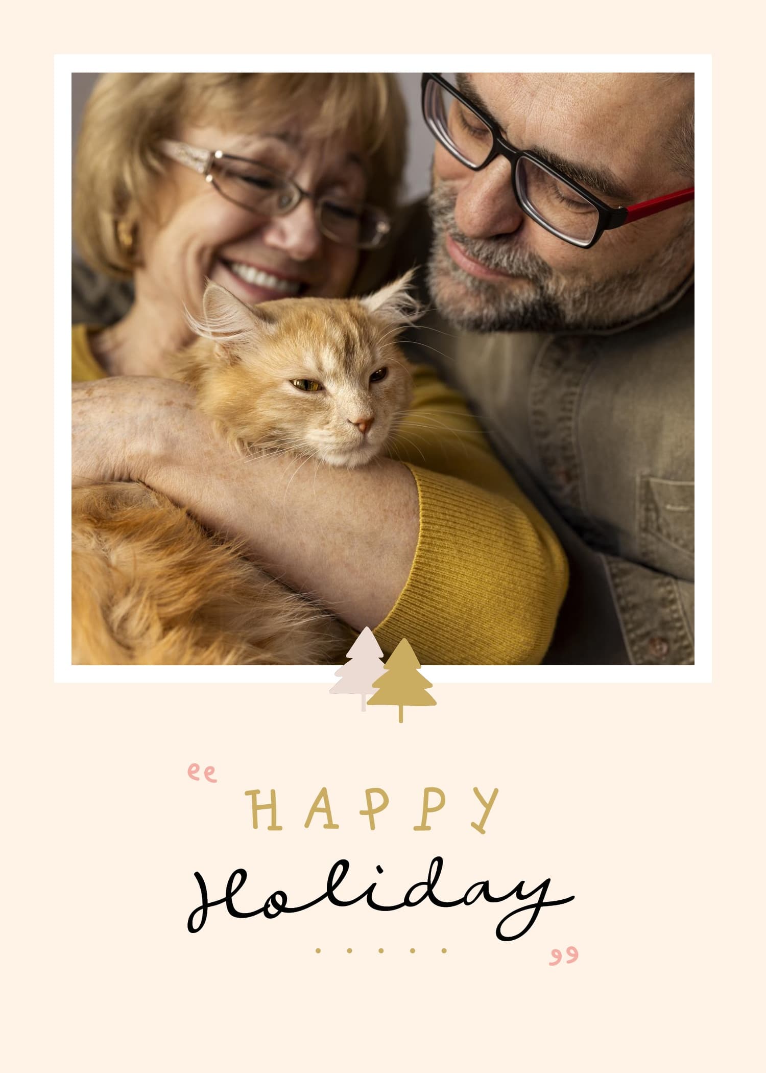 Typographic Happy Holiday Card