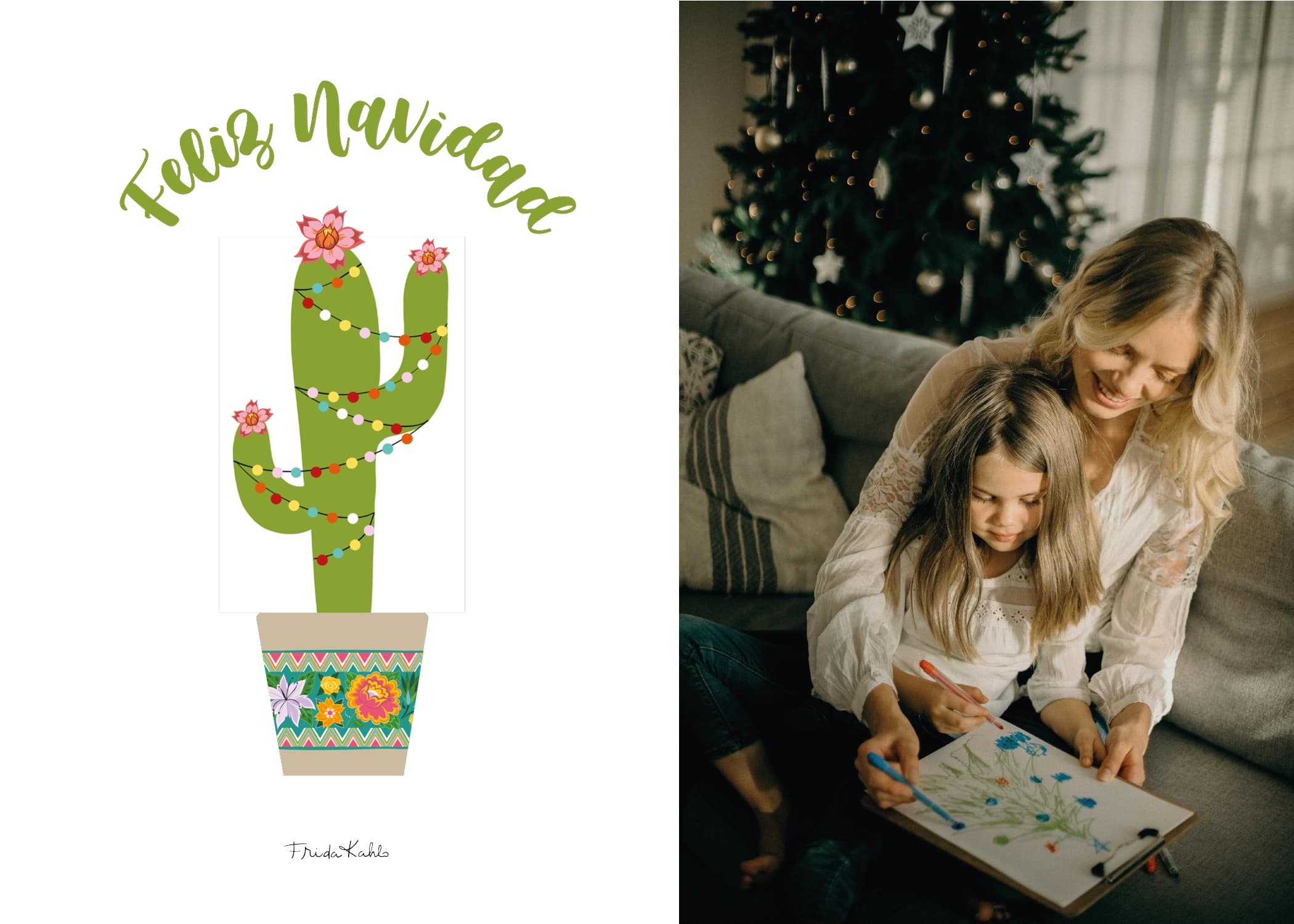 Frida Kahlo™ Christmas Cactus Card