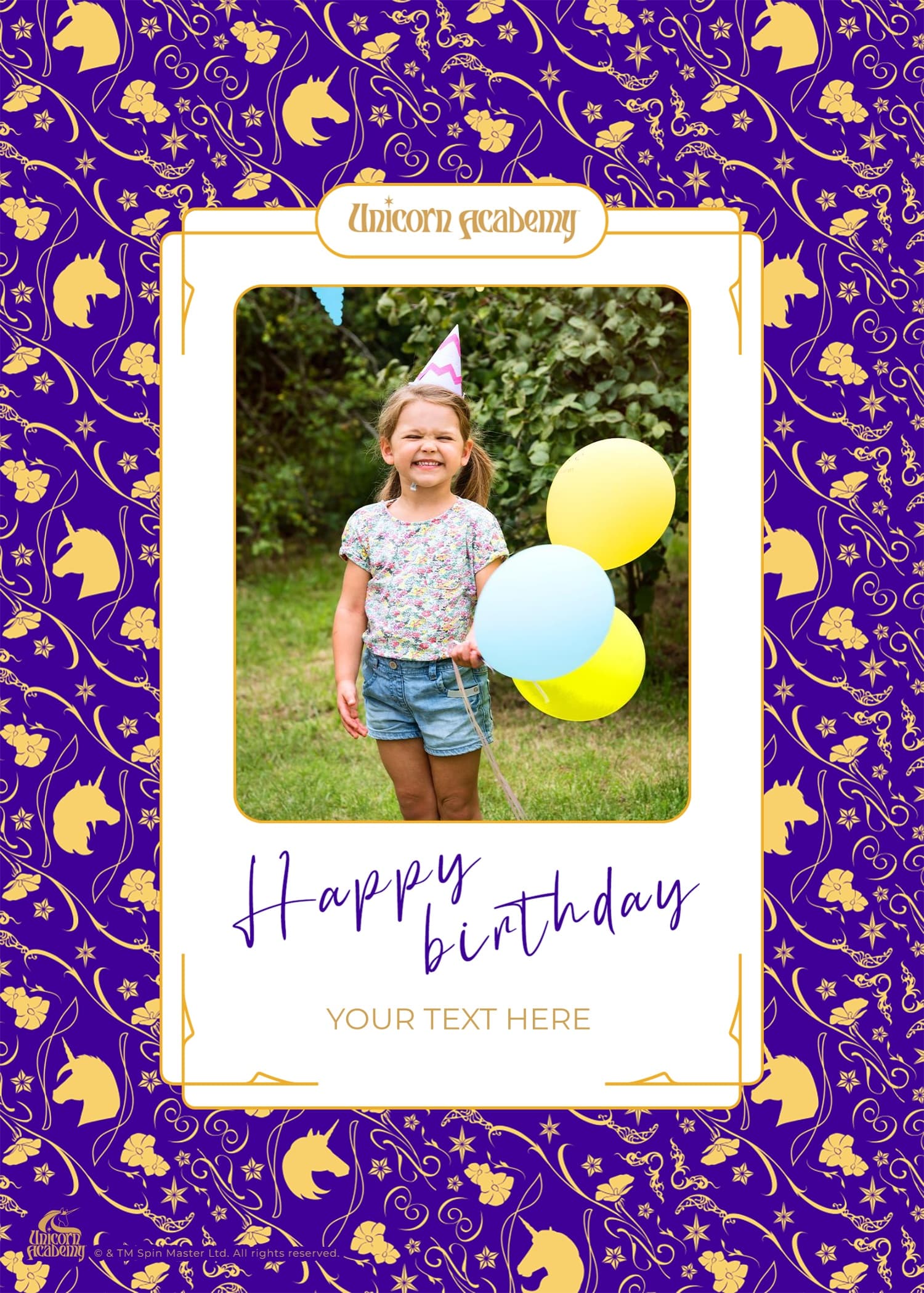 Unicorn Academy⢠Pattern Unicorn Card