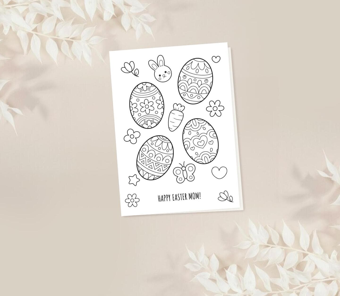 Easter Eggs Coloring Card