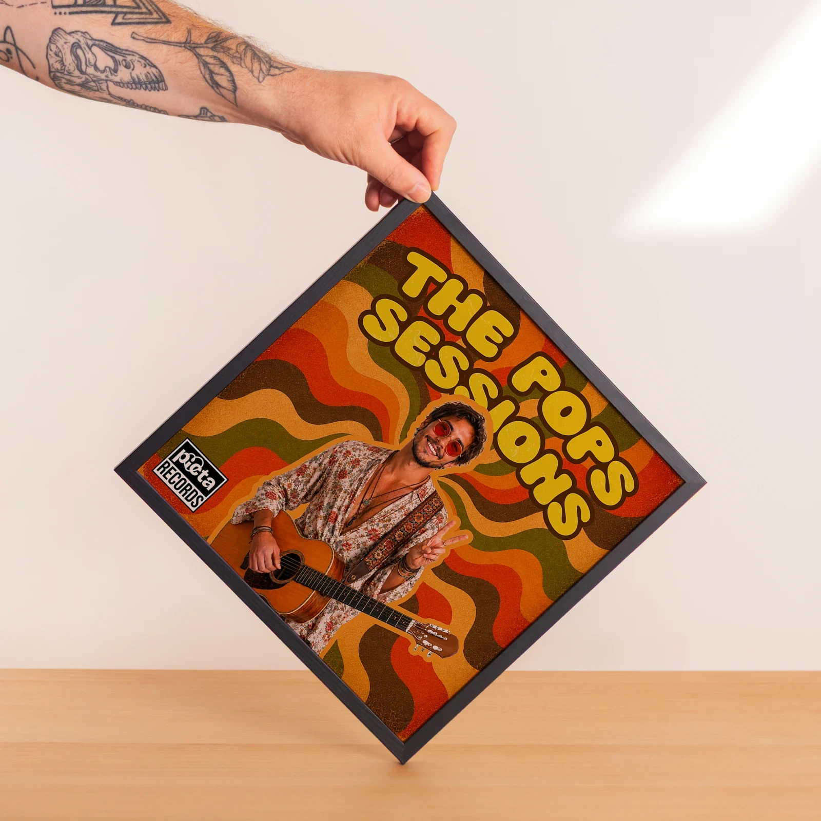A Dad Album record cover made from a photo of dad