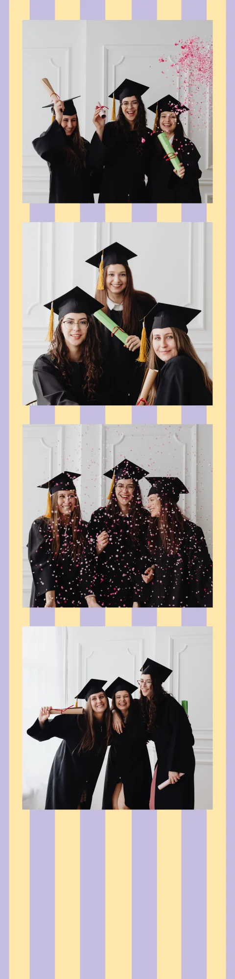 FRESH STRIPES photobooth strip design