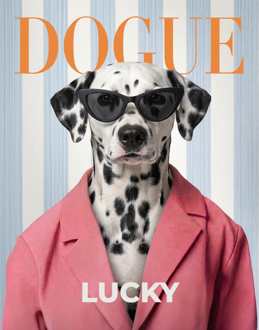 Summer Stripes Pet magazine cover pet poster
