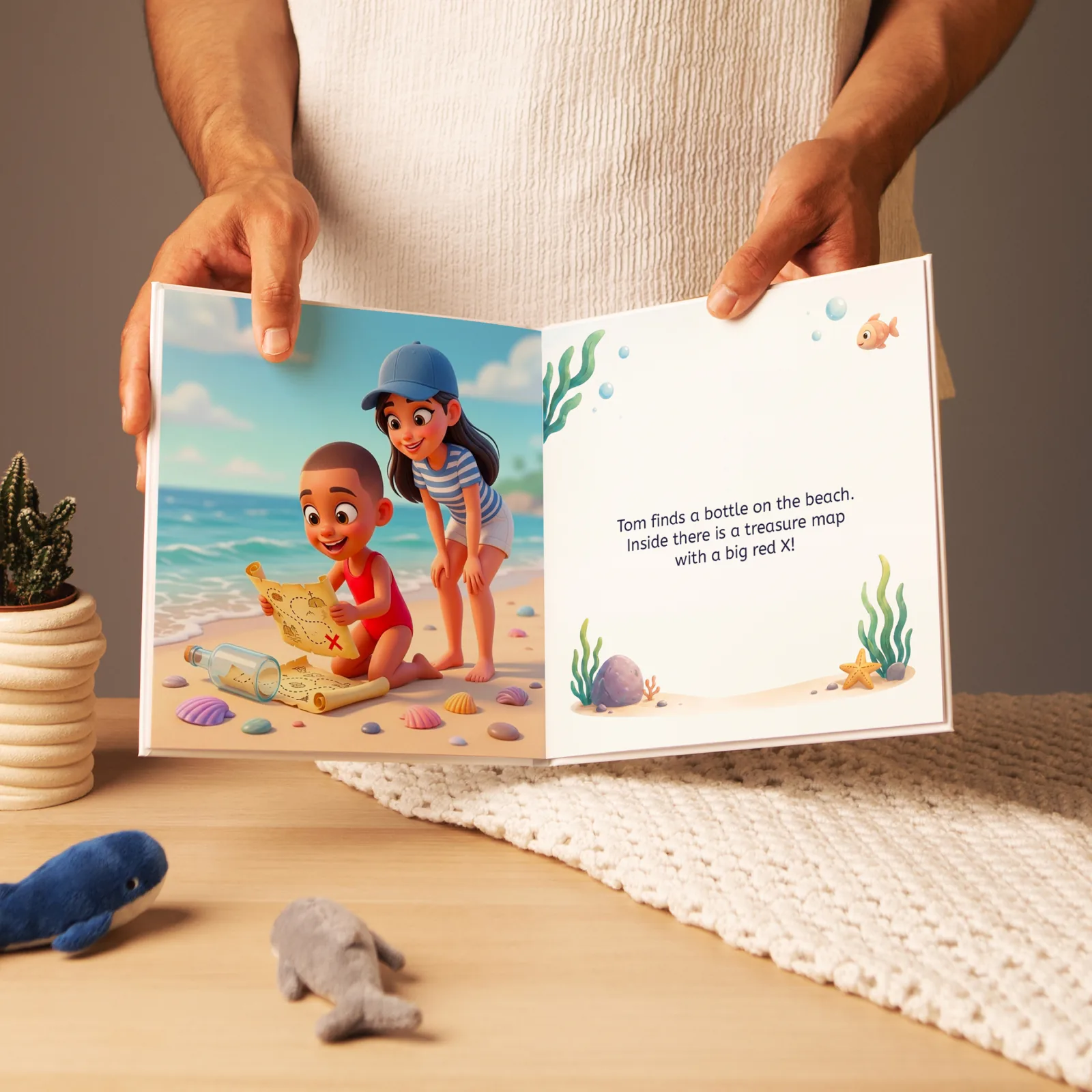 Little Hero Book — ocean spread