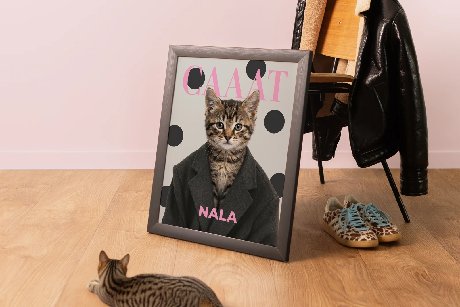 The same photo turned into a designed Pet Poster