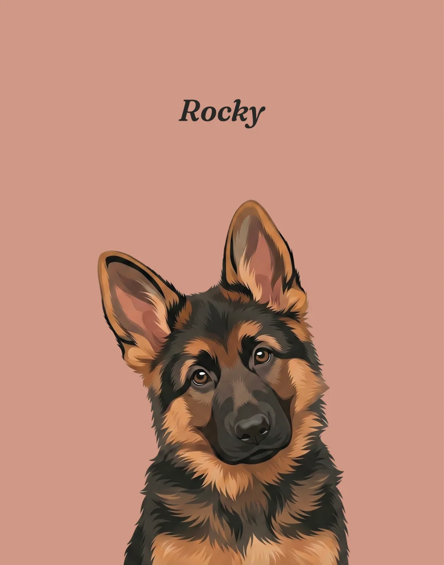 Simply Clay Classic pet portrait pet poster