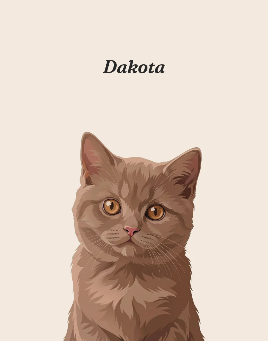 Clear Sand Classic pet portrait pet poster