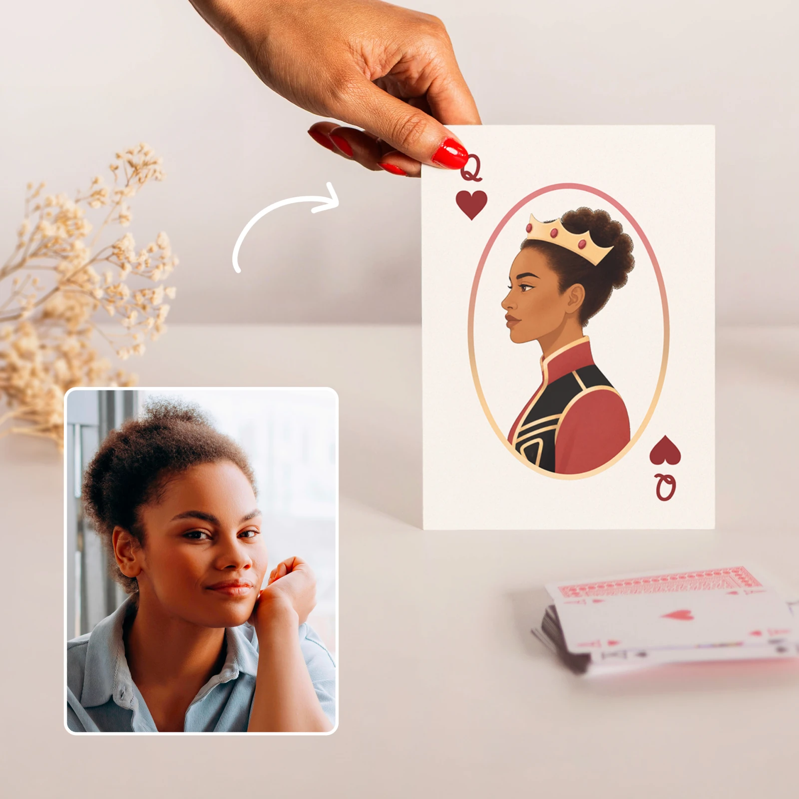 A Picta Royal Card with a custom photo