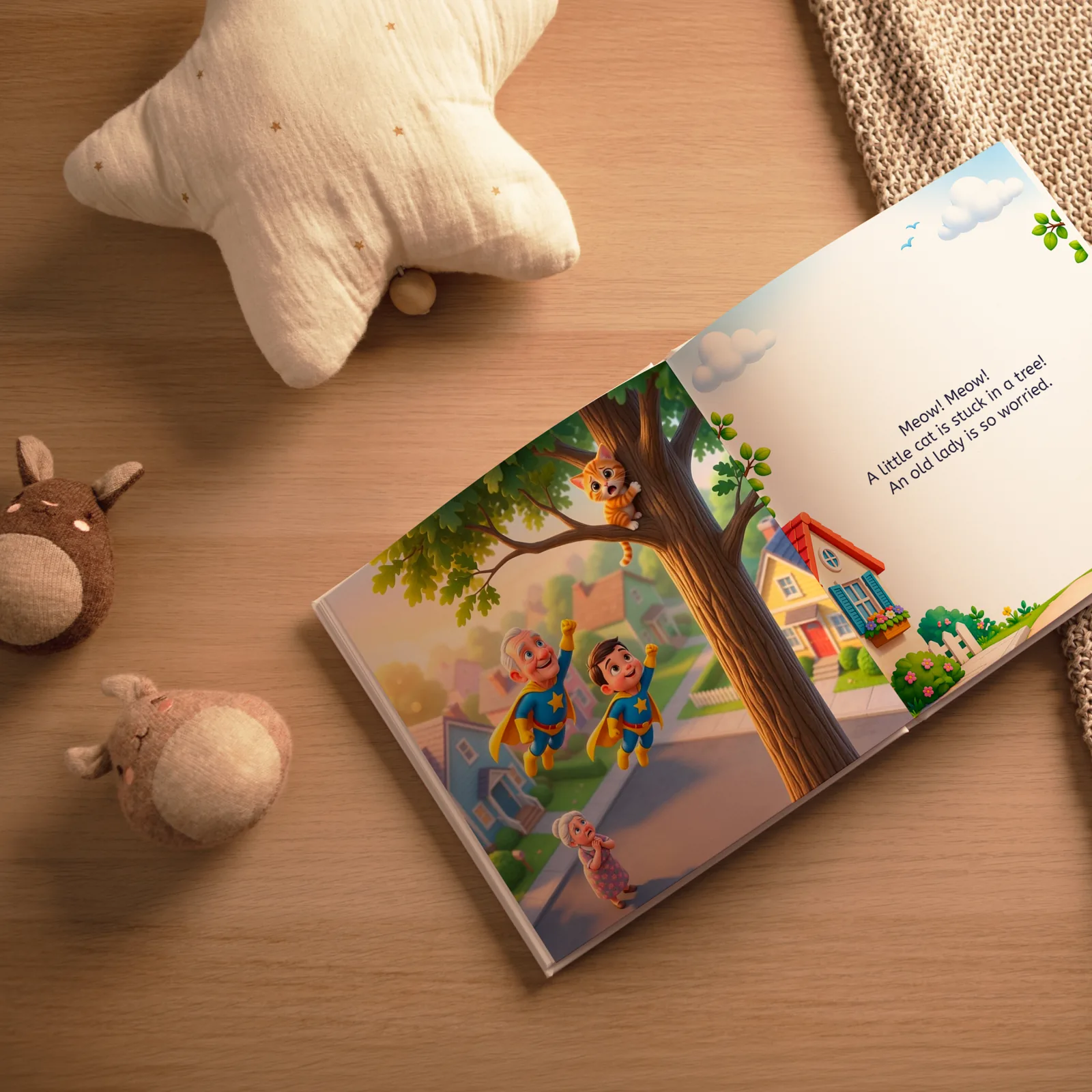 Little Hero Book — superhero spread