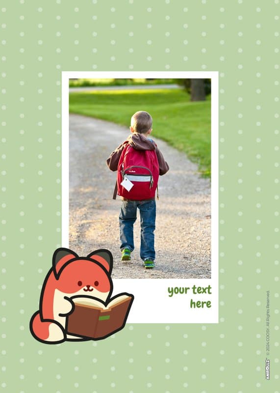 Anirollz® Green Dots School Card