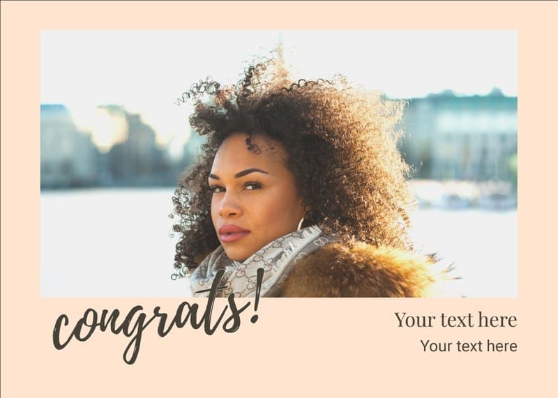 Congrats Cream Card