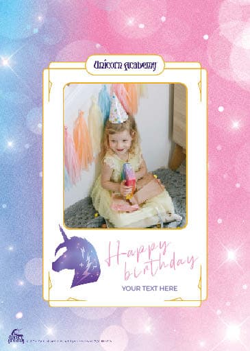 Unicorn Academy™ Rainbow Party Card