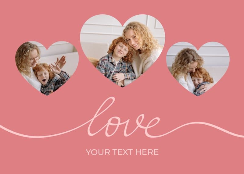 Three hearts Card