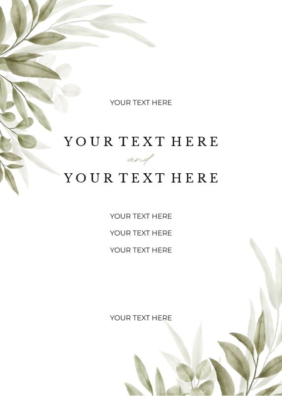 Classic Nature Invitation