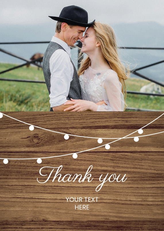 Rustic Romantic Thank You