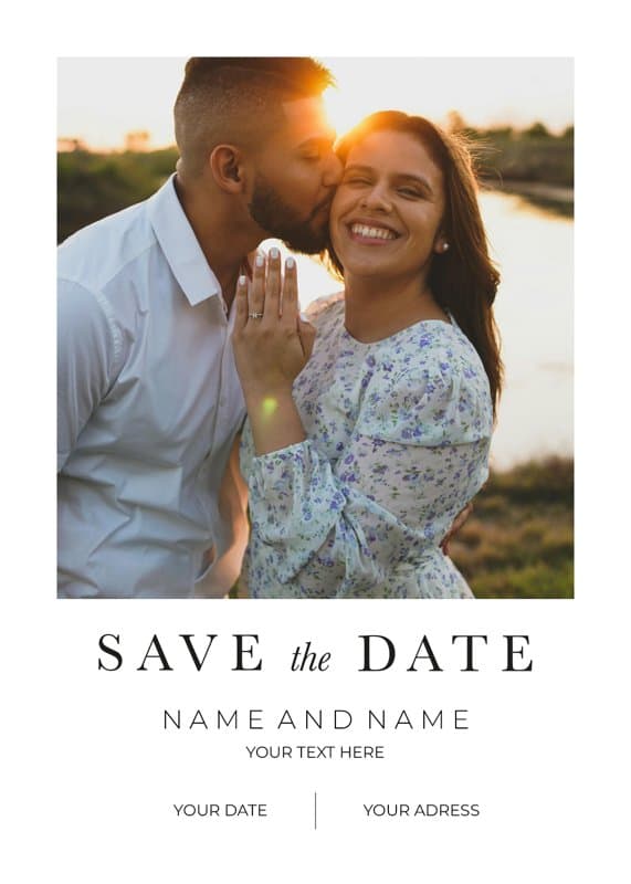 Polaroid Wedding Save The Date Card