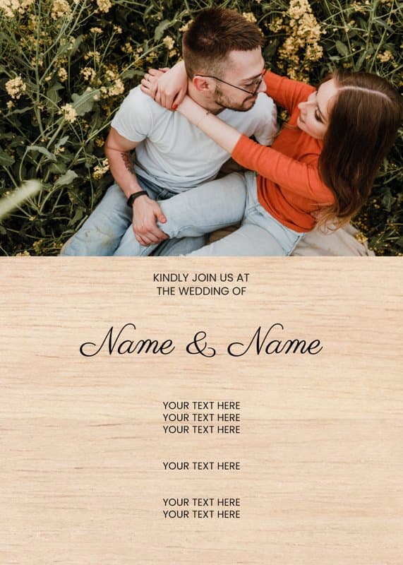 Wood Love Invitation
