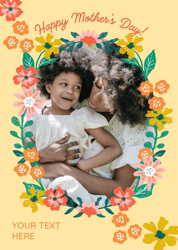 Flowery Spring Oval Frame