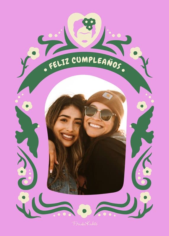 Frida Kahlo™ Pink Ornaments Card