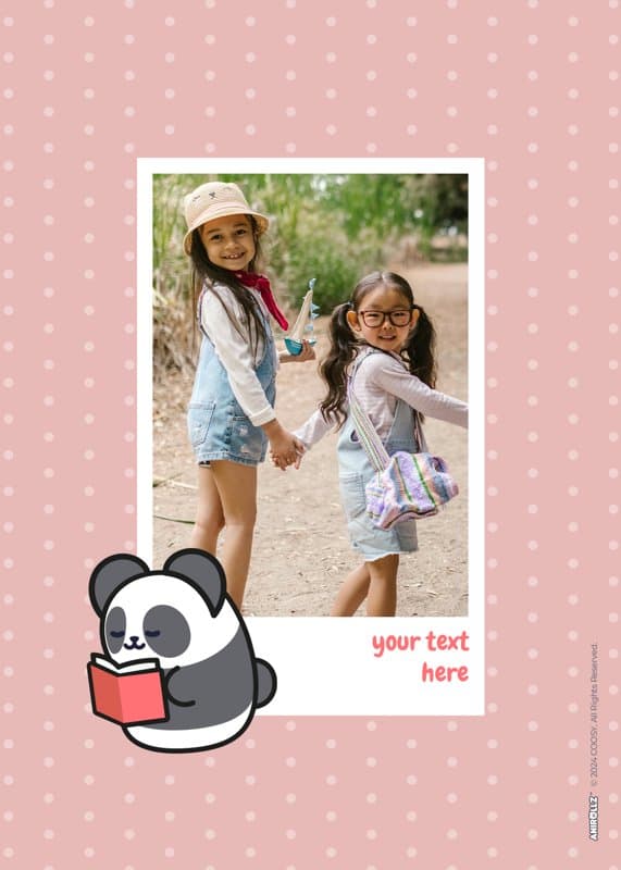 Anirollz® Pink Dots School Card