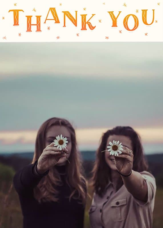Yellow Thank You Card