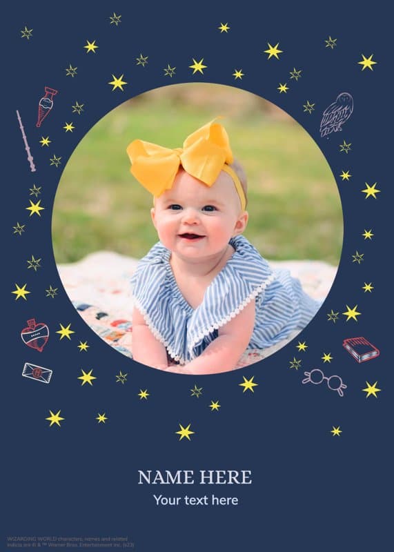 Harry Potter™ Neon Baby Card