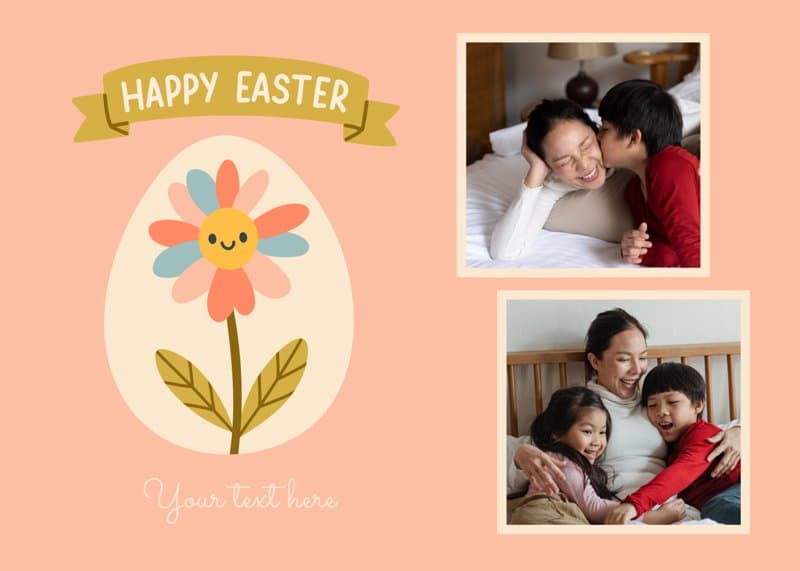 Happy Flower Easter Card