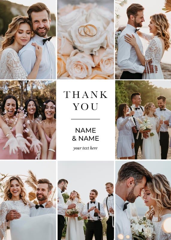 Classic Multiphoto Thank You Card
